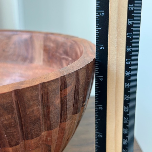 Wooden Decorative Bowl set large Wooden Bowl set Boho Kitchen Decor Farmhouse - Picture 9 of 9